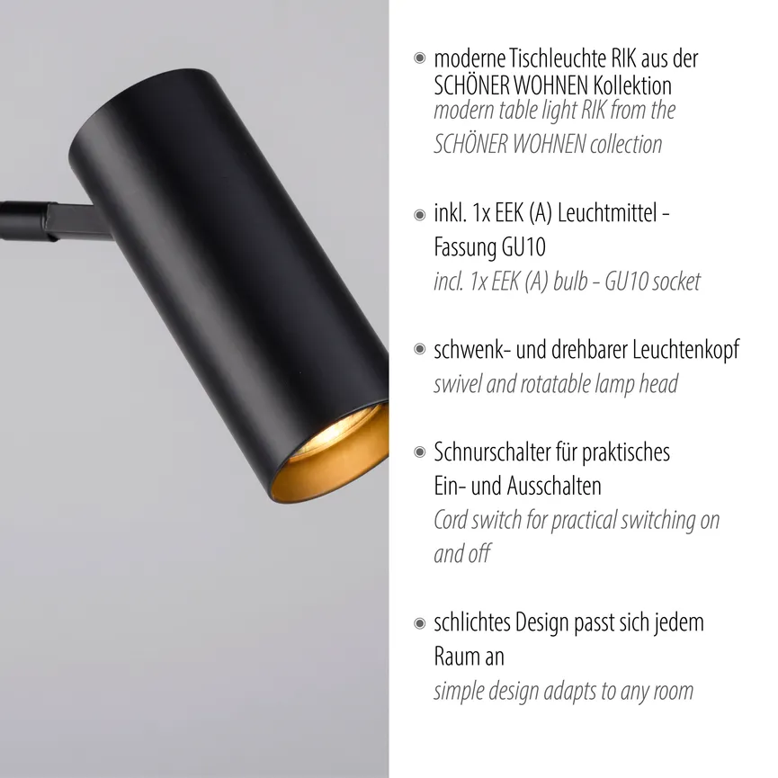 Tischleuchte "RIK" detail