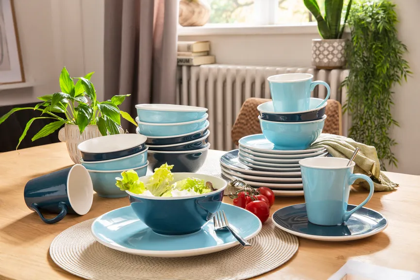 Suppenteller "Basic" hellblau milieu