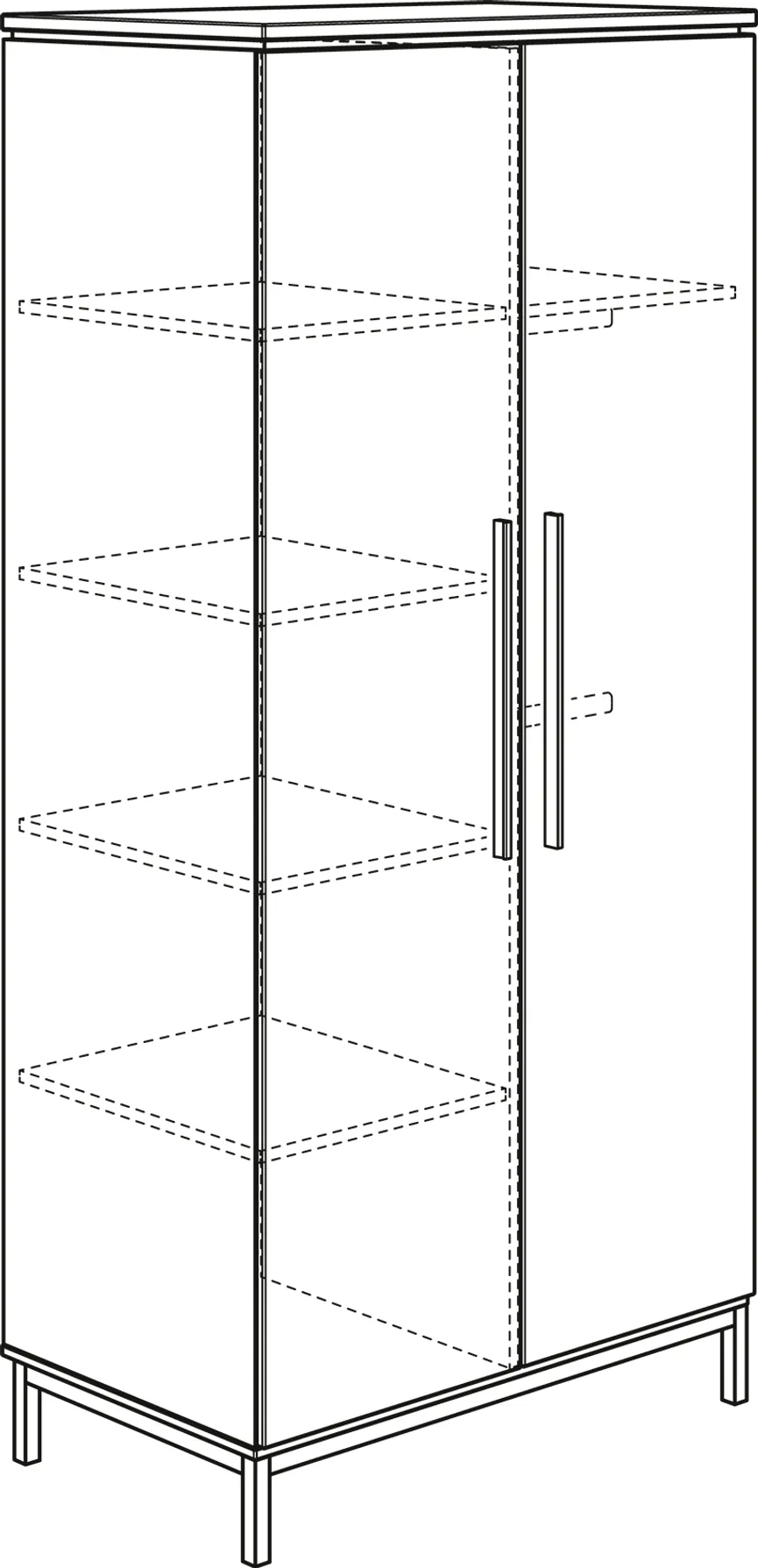 Kleiderschrank 2-trg. detail