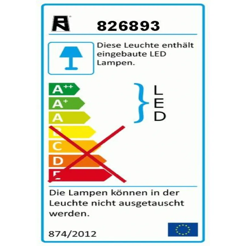 Wandleuchte "Sileda" energielabel