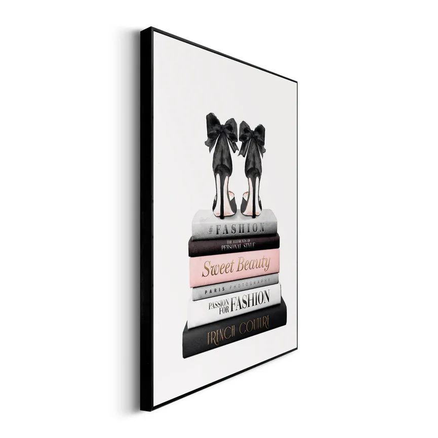 Bild gerahmt "Fashion Books" detail