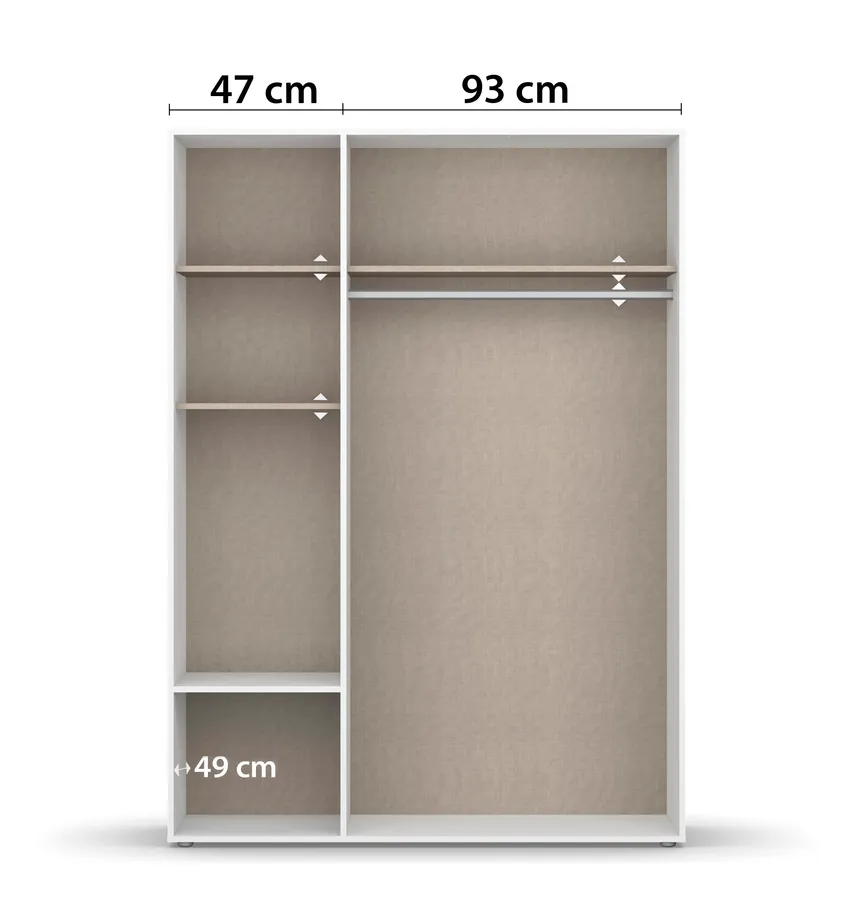 Drehtürenschrank 3-trg. detail