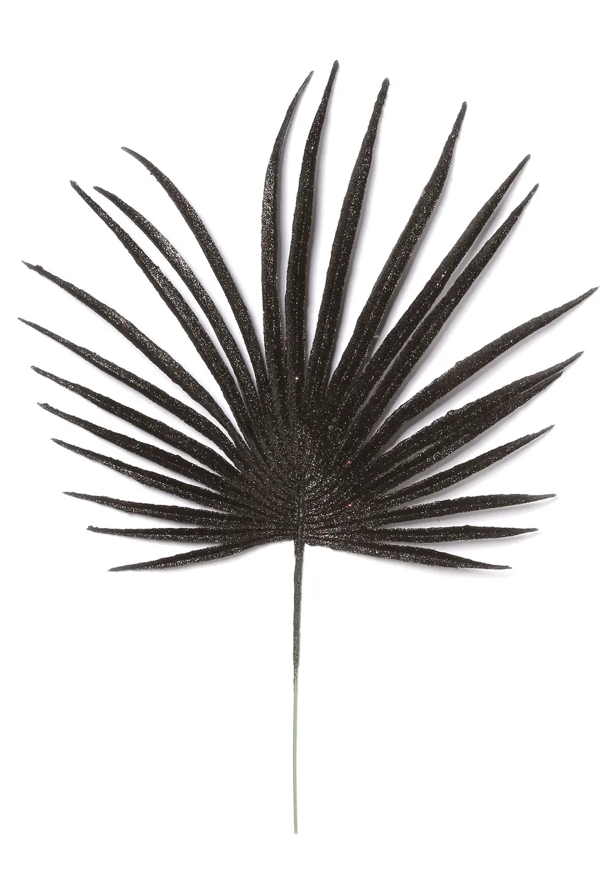 Dekoblatt schwarz/Glitzer hauptaufnahme