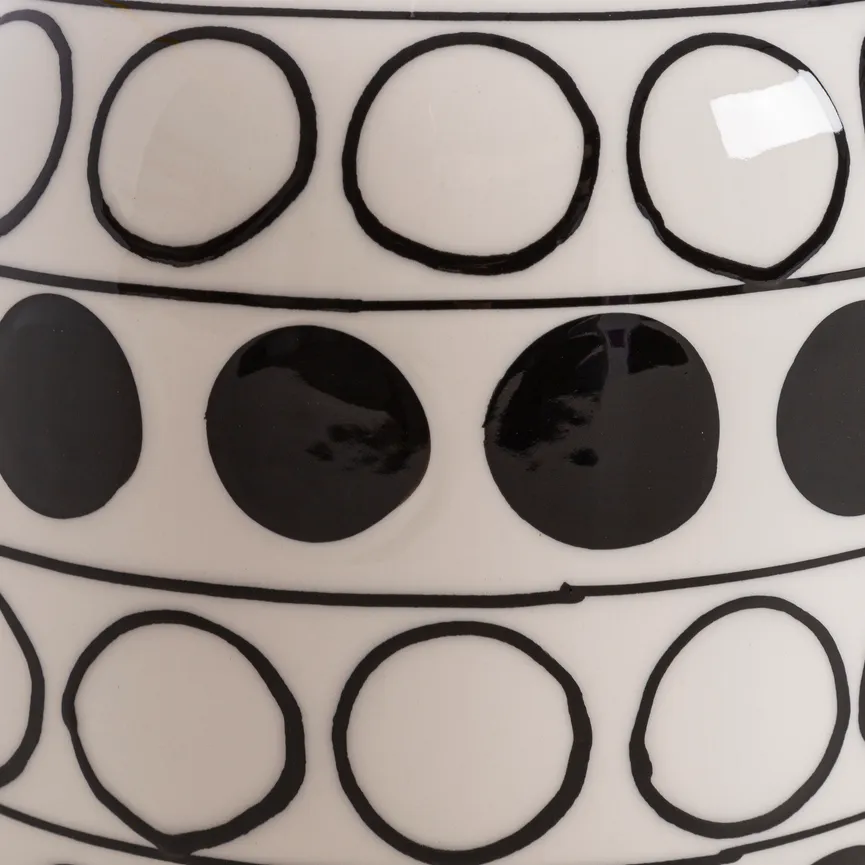 Vase weiß-schwarz material_farbe