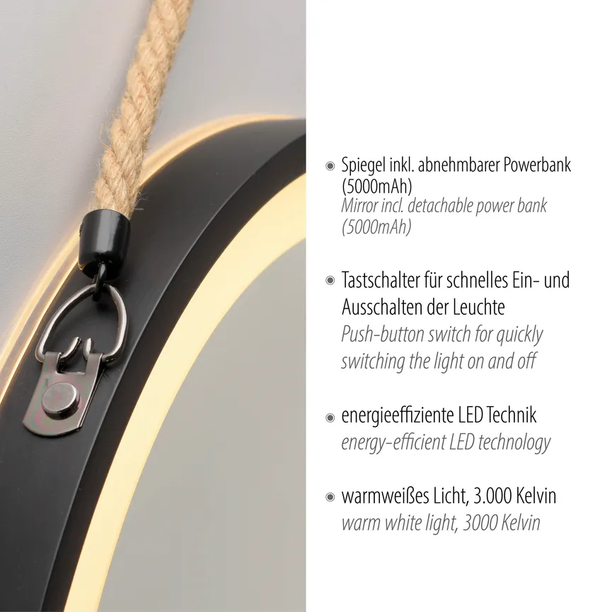 Spiegel "Vidro" detail