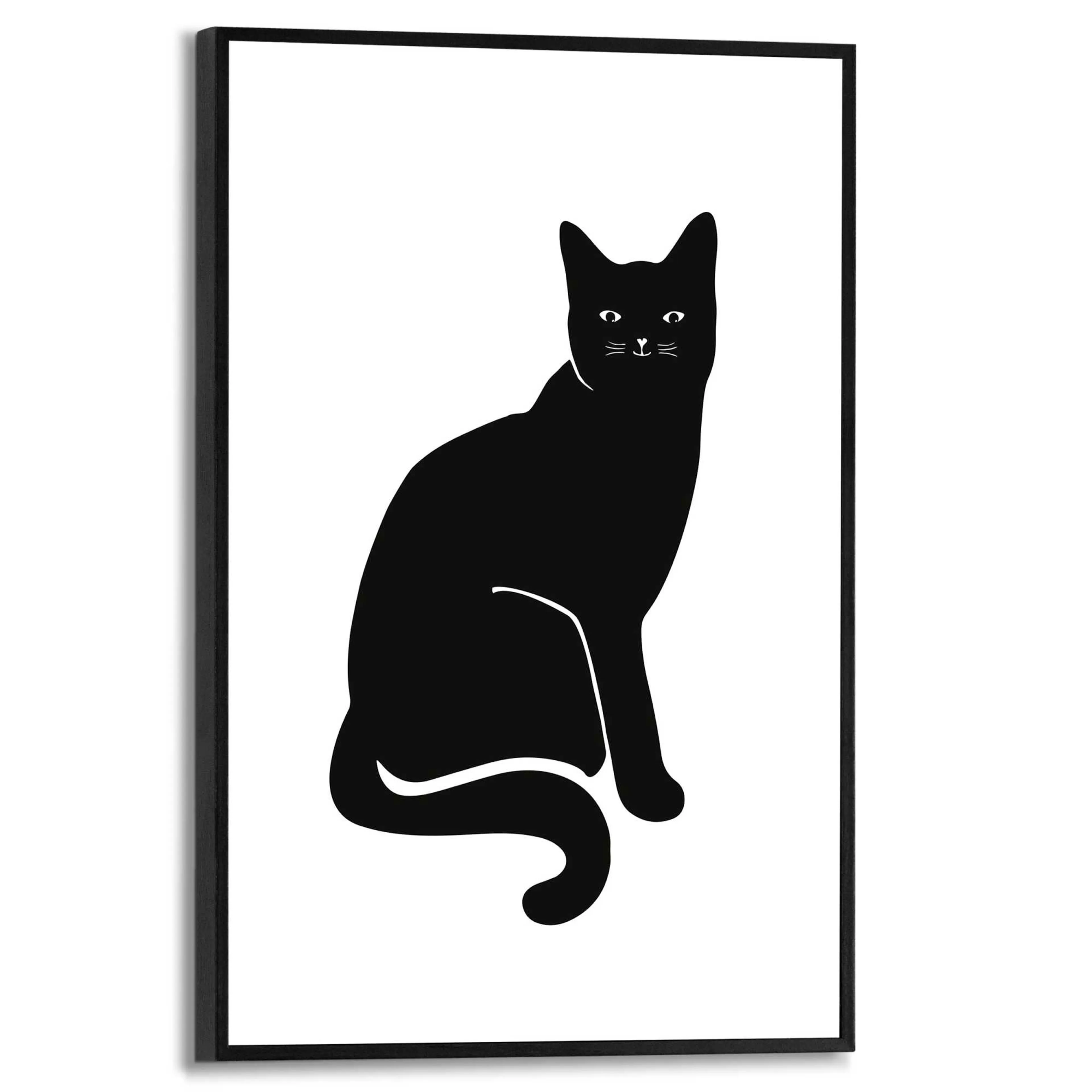 Wandbild 20 x 30 cm Black Cat
