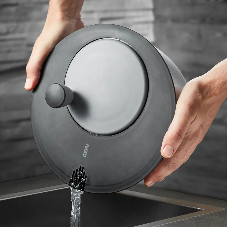 Salatschleuder Rotare Edelstah detail