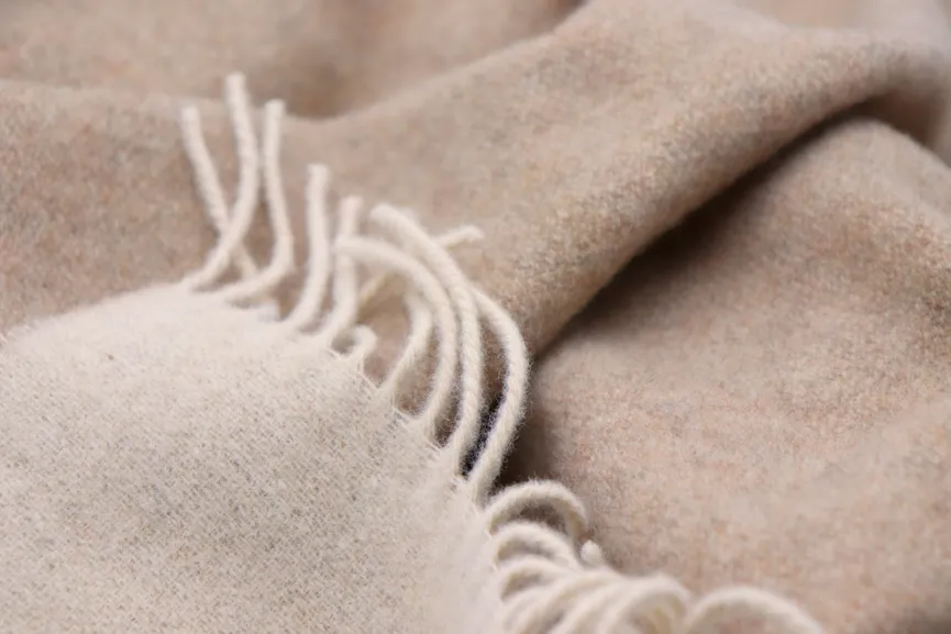 Plaid Cashmere 130 natur-sand detail