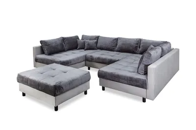 Wohnlandschaft mit Hocker