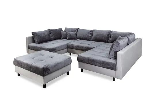 Wohnlandschaft mit Hocker