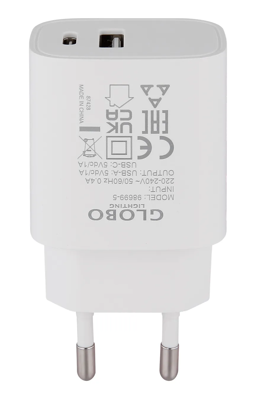 Netzstecker USB A und C detail