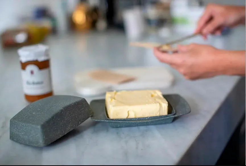 Butterdose "Rio" grau milieu