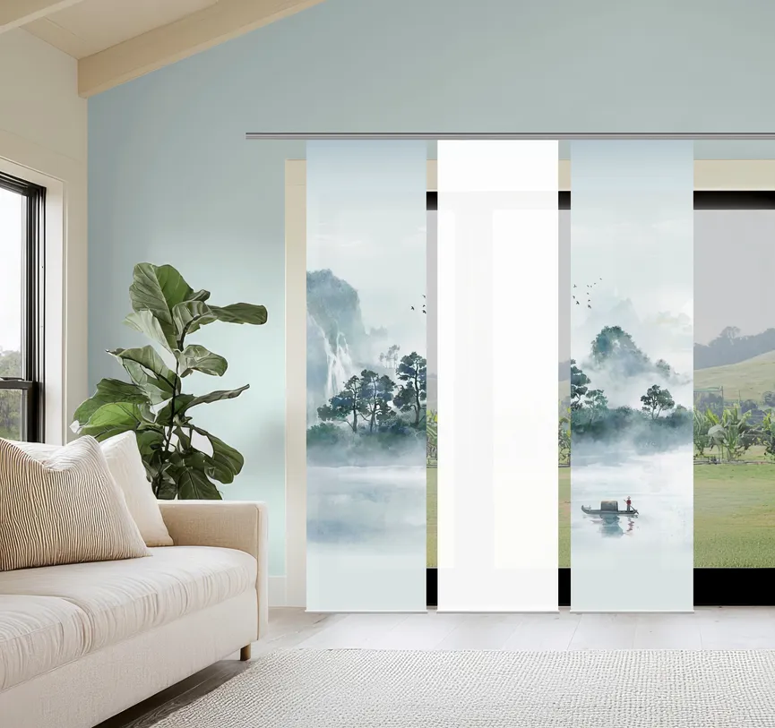 Schiebevorhang Vitnam 3erSet milieu