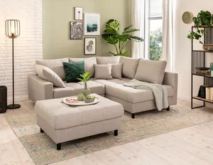 Ecksofa mit Hocker