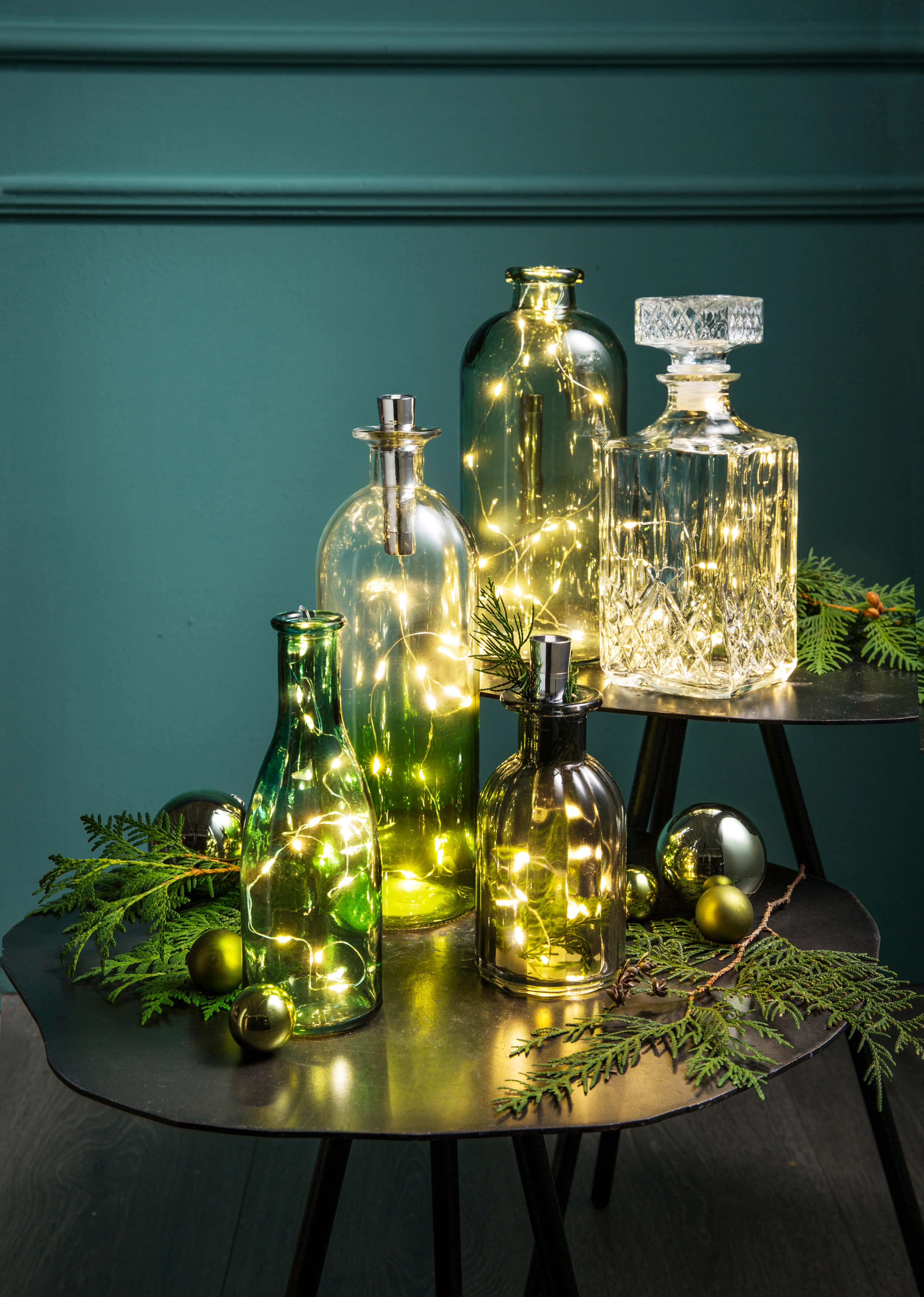 Lichterkette Flasche