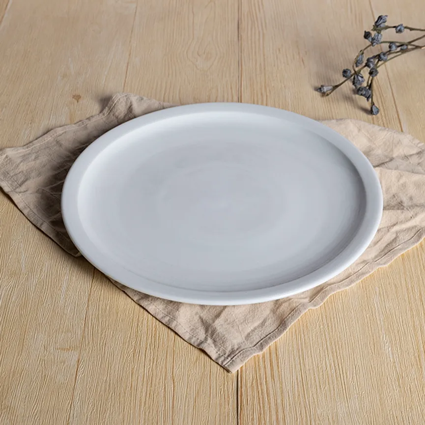 Pizzateler L weiß milieu