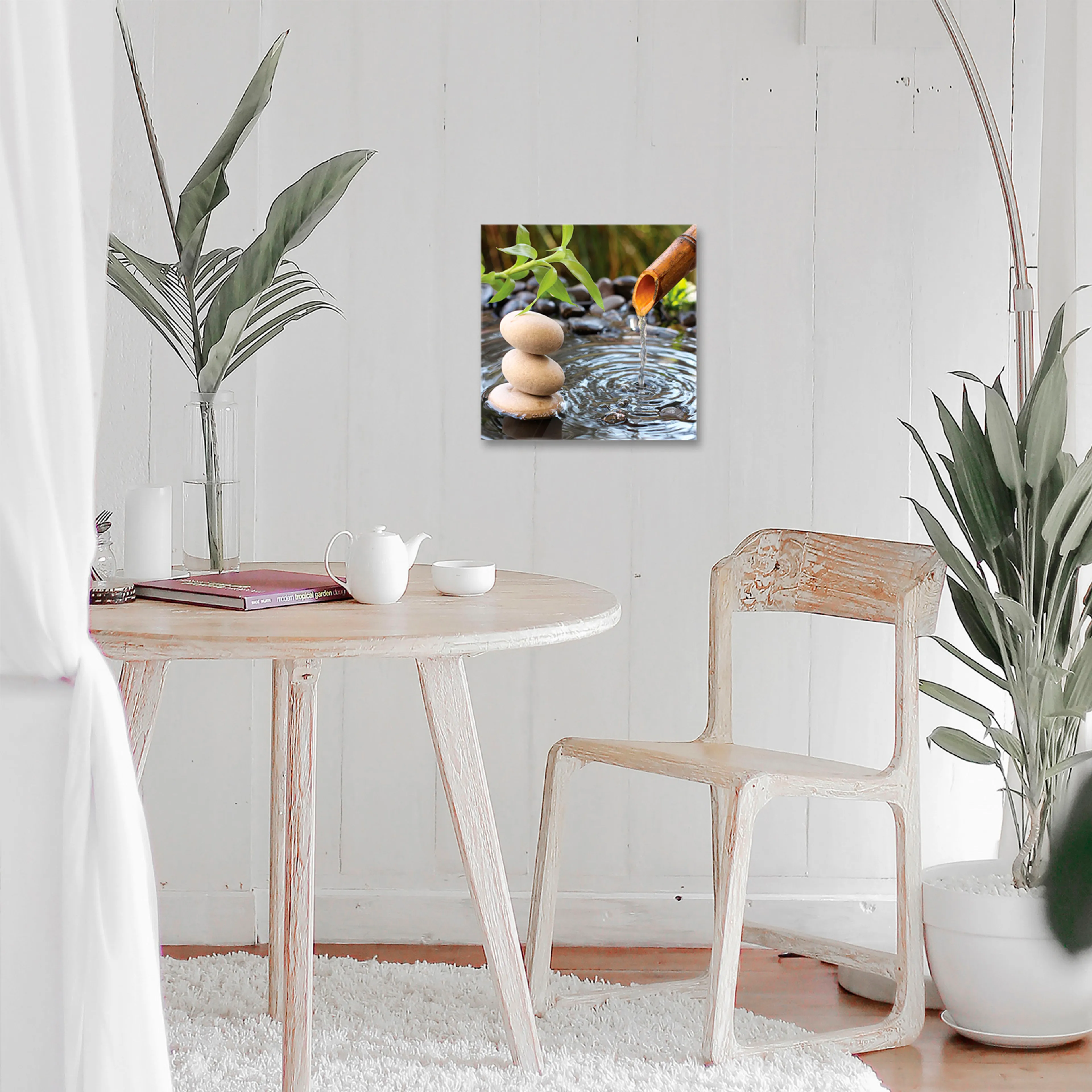 Glasbild 30 x 30 cm Zen bamboo II 
