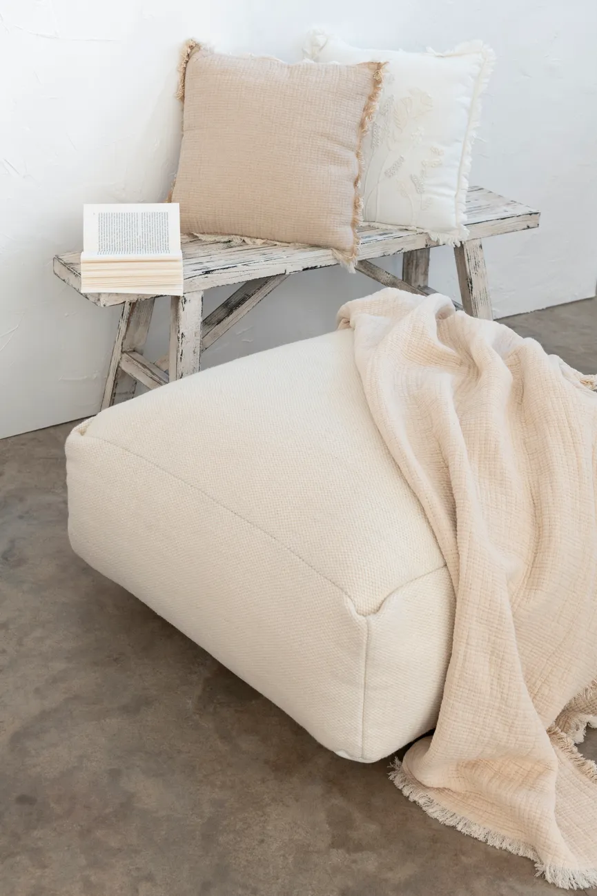Kissen "Fran" hellbeige milieu