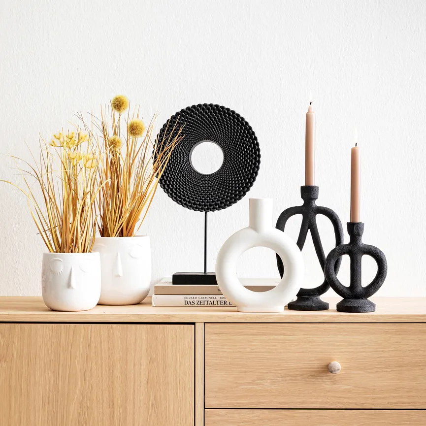 Dekoobjekt "Platte" schwarz milieu