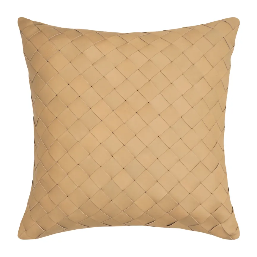 Kissen "Web Leather" beige hauptaufnahme