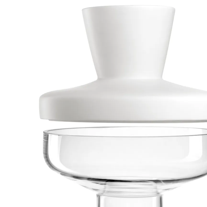 Vase "Riva" 2-tlg. weiß detail