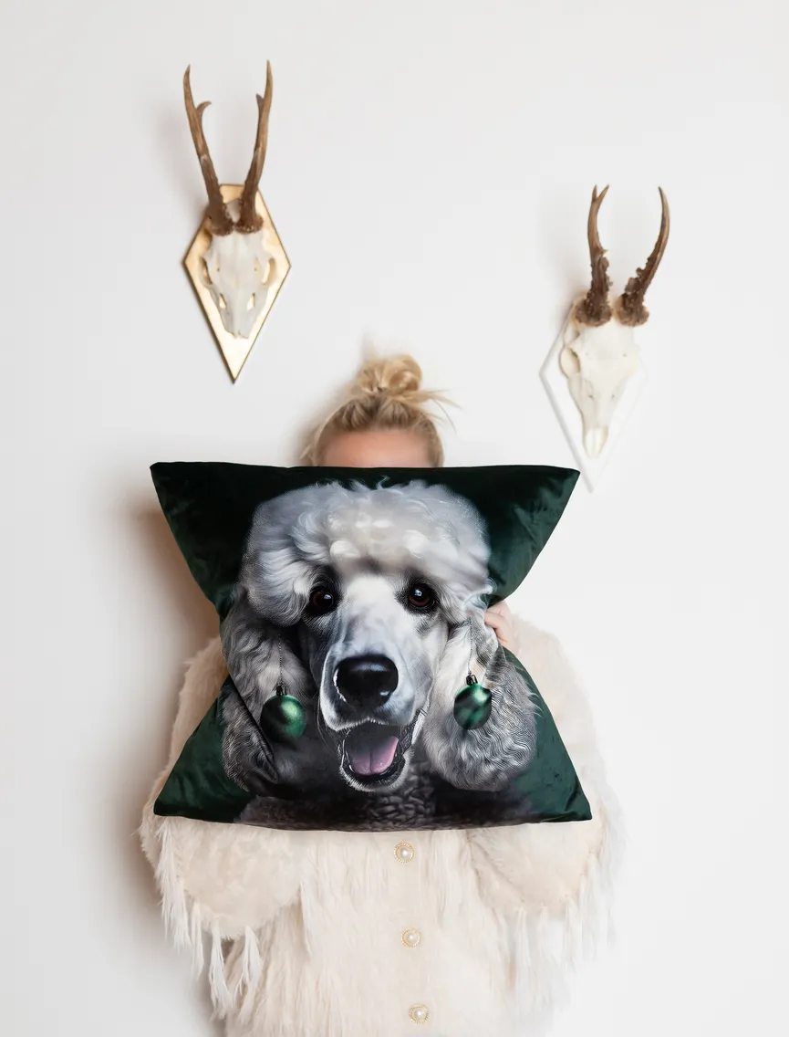 Kissen "Winter Animal" Hund milieu
