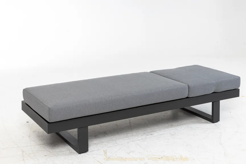 Sofaliege Anthrazit Aluminium funktion