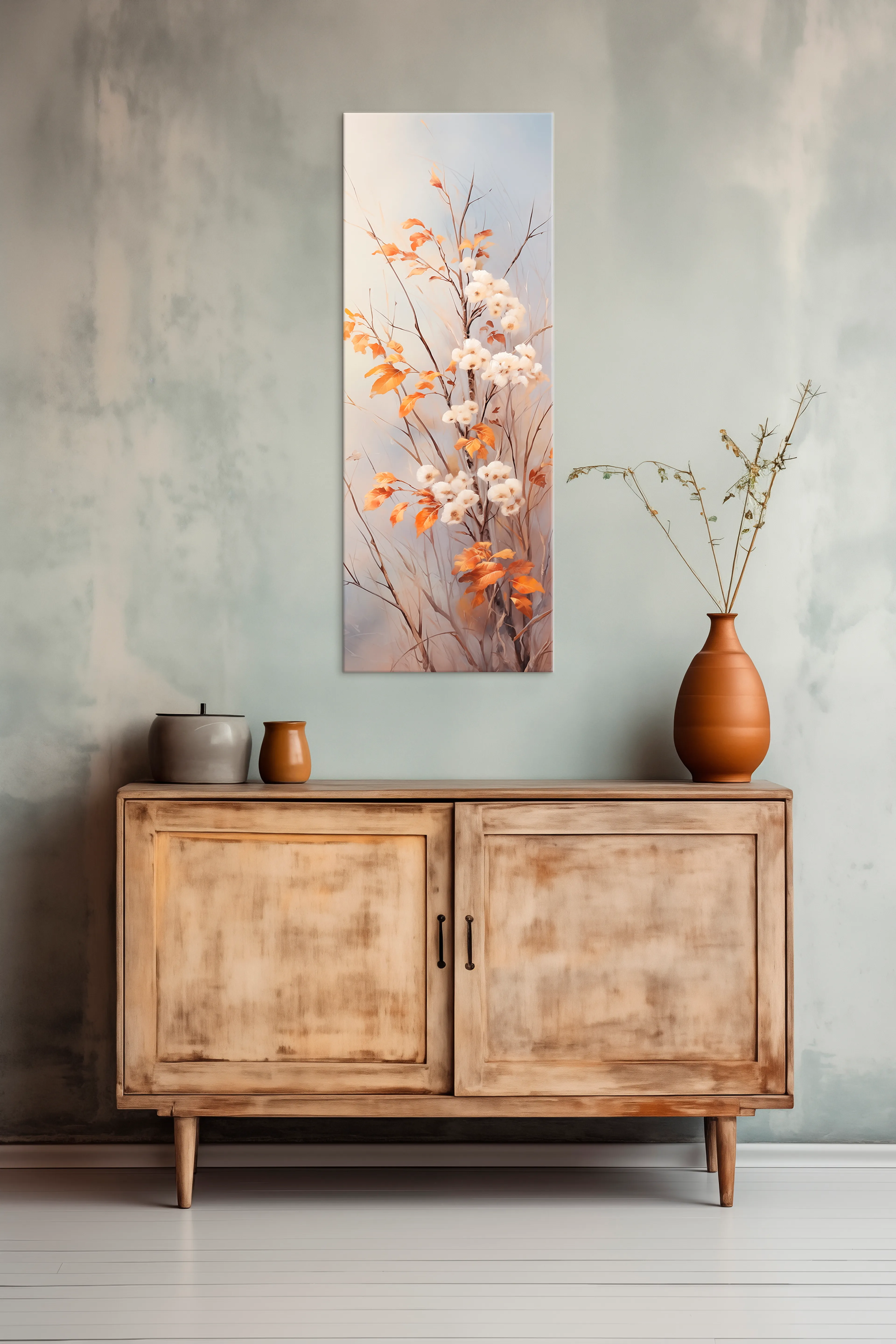 Wandbild 30 x 80 cm Soft Nature On Grey VI
