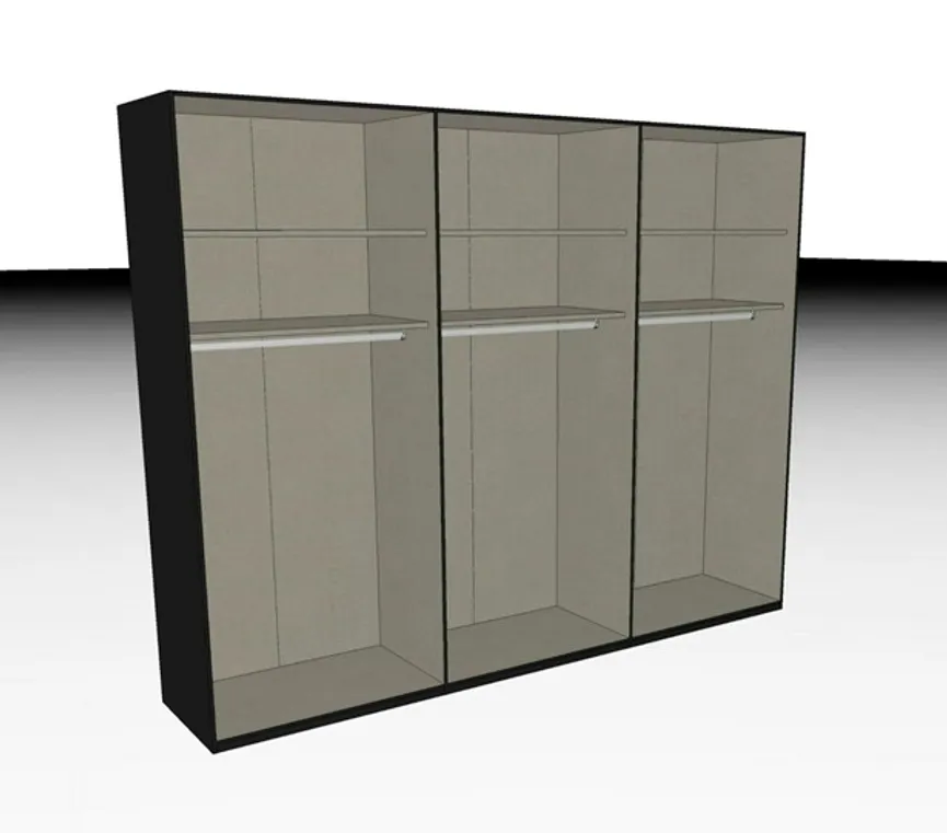 Schwebetürenschrank 3-trg. detail