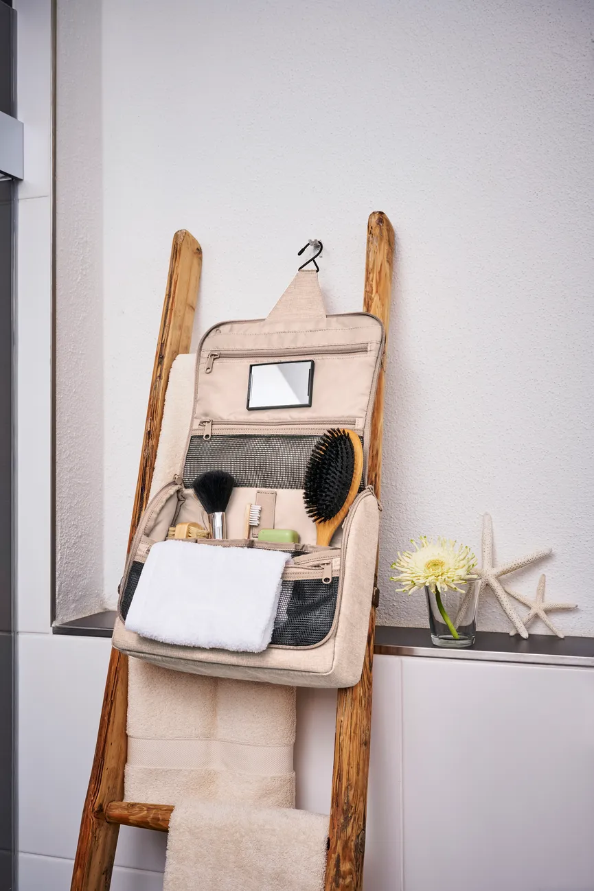 Kulturtasche XL "twist coffee" milieu