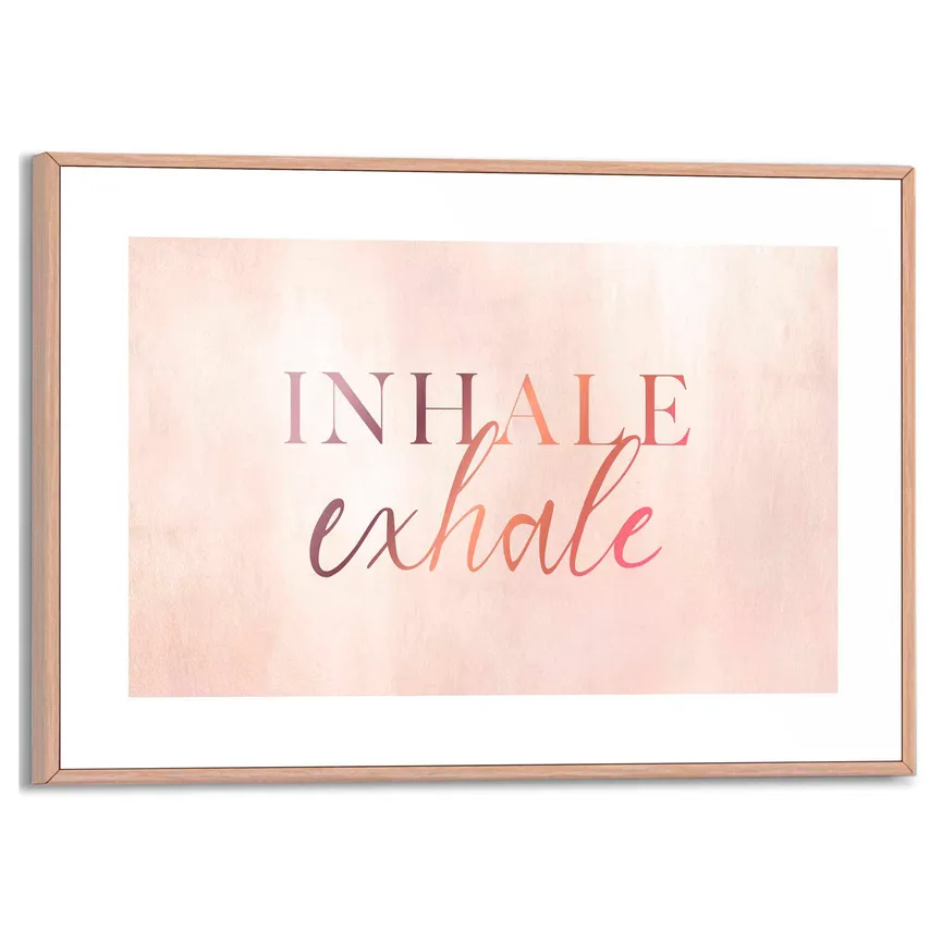 Bild gerahmt "Inhale Exhale" hauptaufnahme