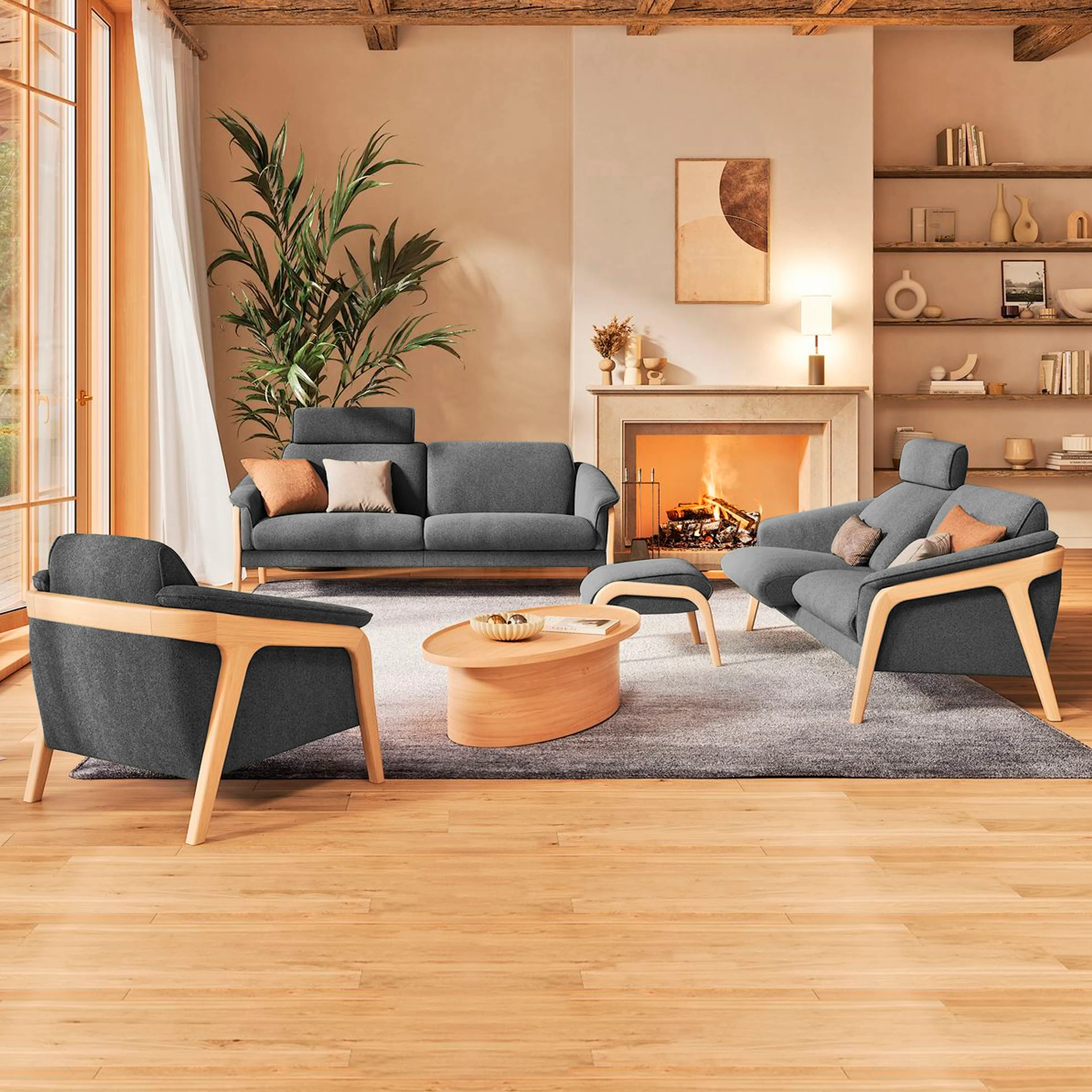 Sofa mit Hocker Nido