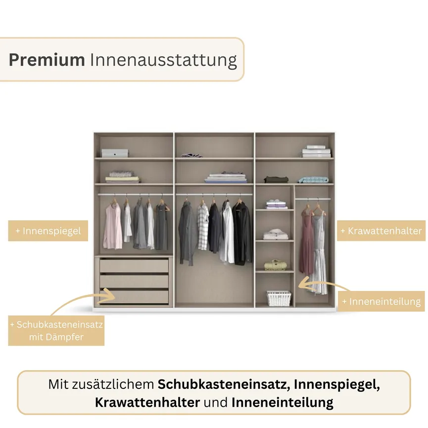 Drehtürenschrank 6-trg. detail