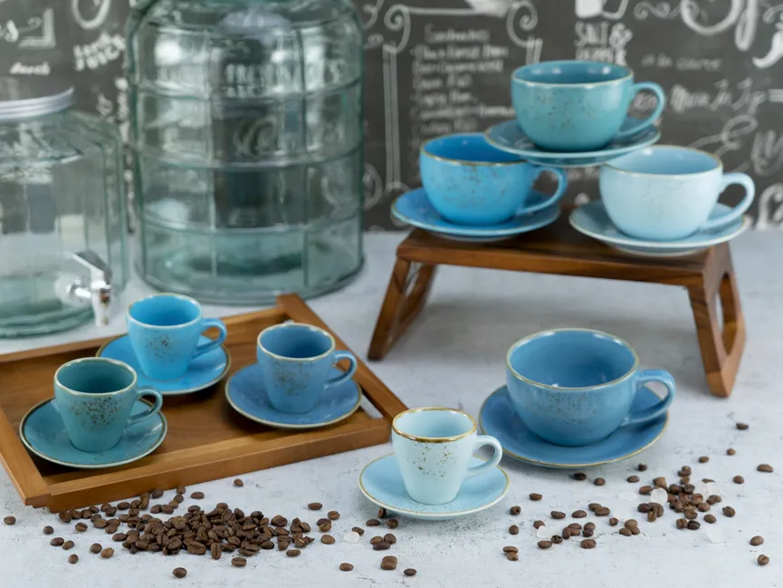 Cappuccinotassen-Set "Aqua" milieu