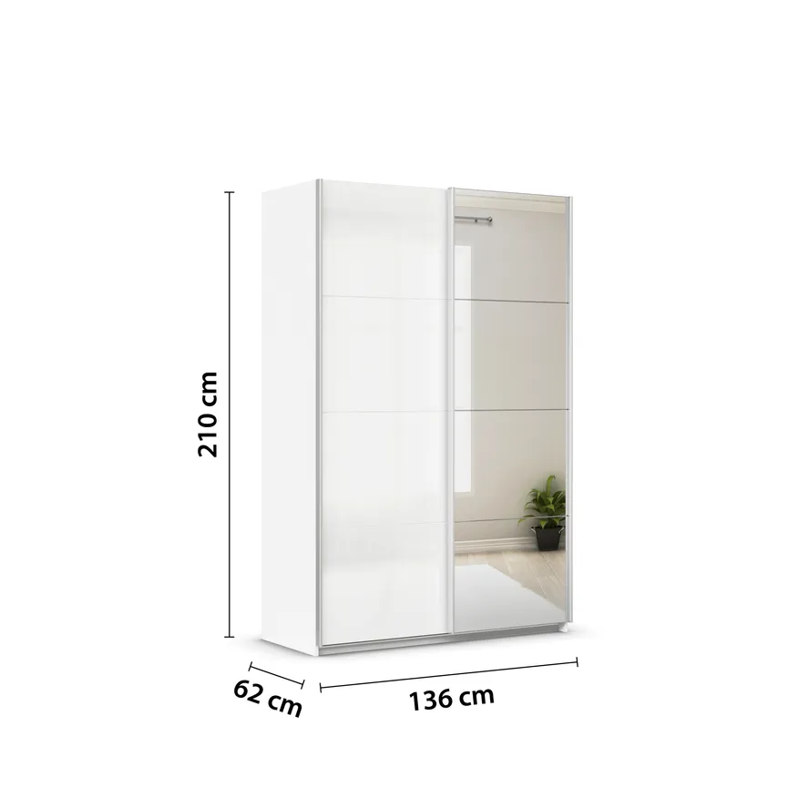 Schwebetürenschrank 2-trg. detail