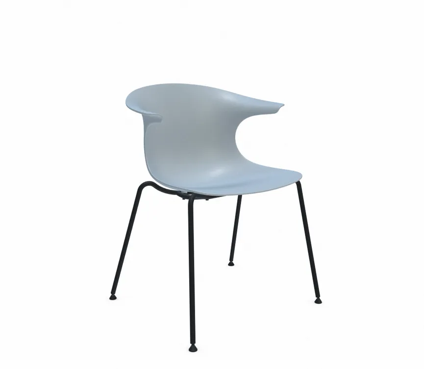 Stuhl 4 Legs black material_farbe