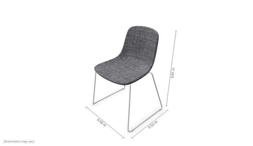Stuhl Sled fully upholstered detail