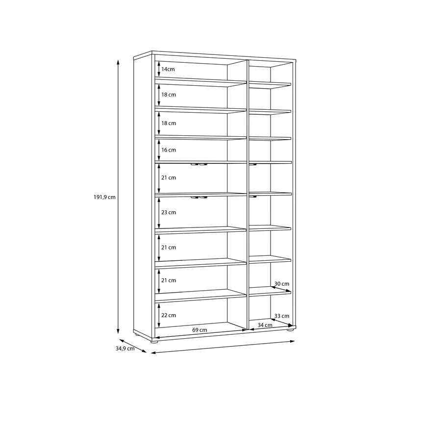 Garderobenschrank 6T detail