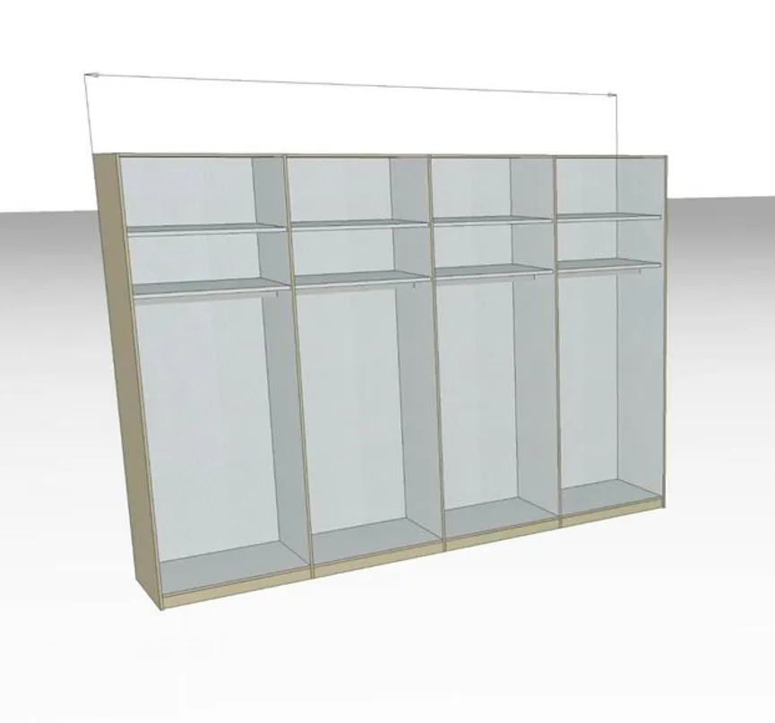 Schwebetürenschrank detail