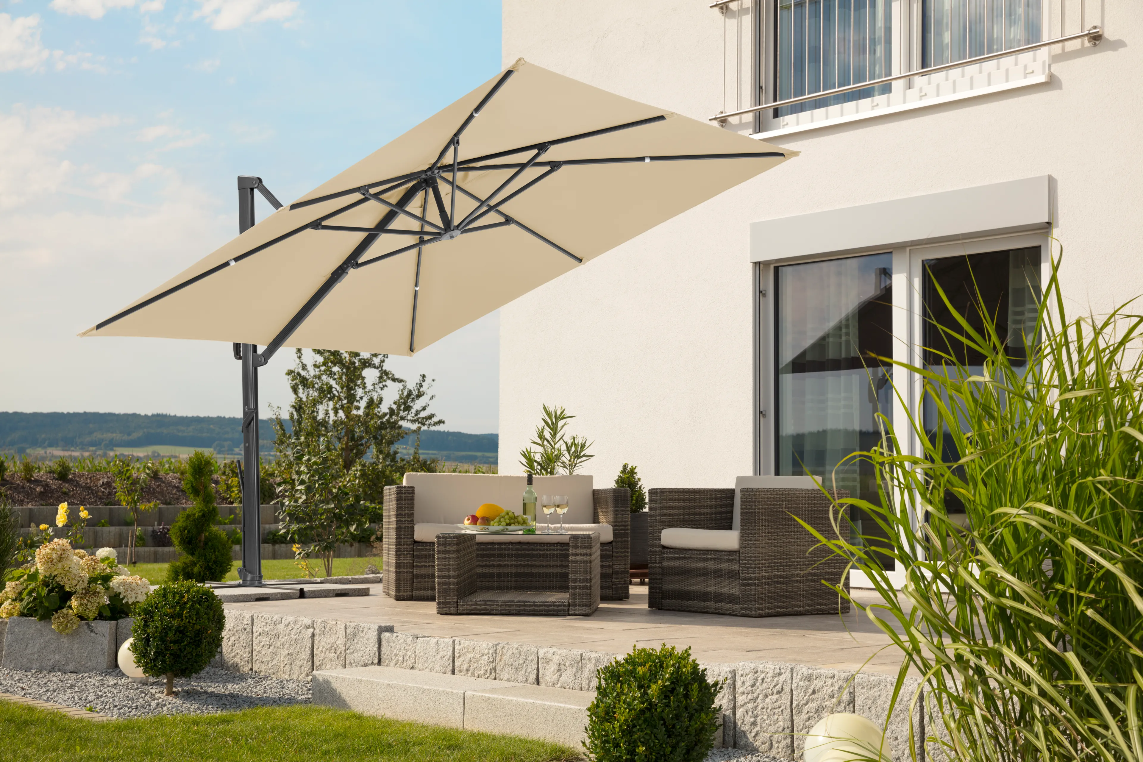 Ampelschirm  Rhodos Smart 300 x 300 cm