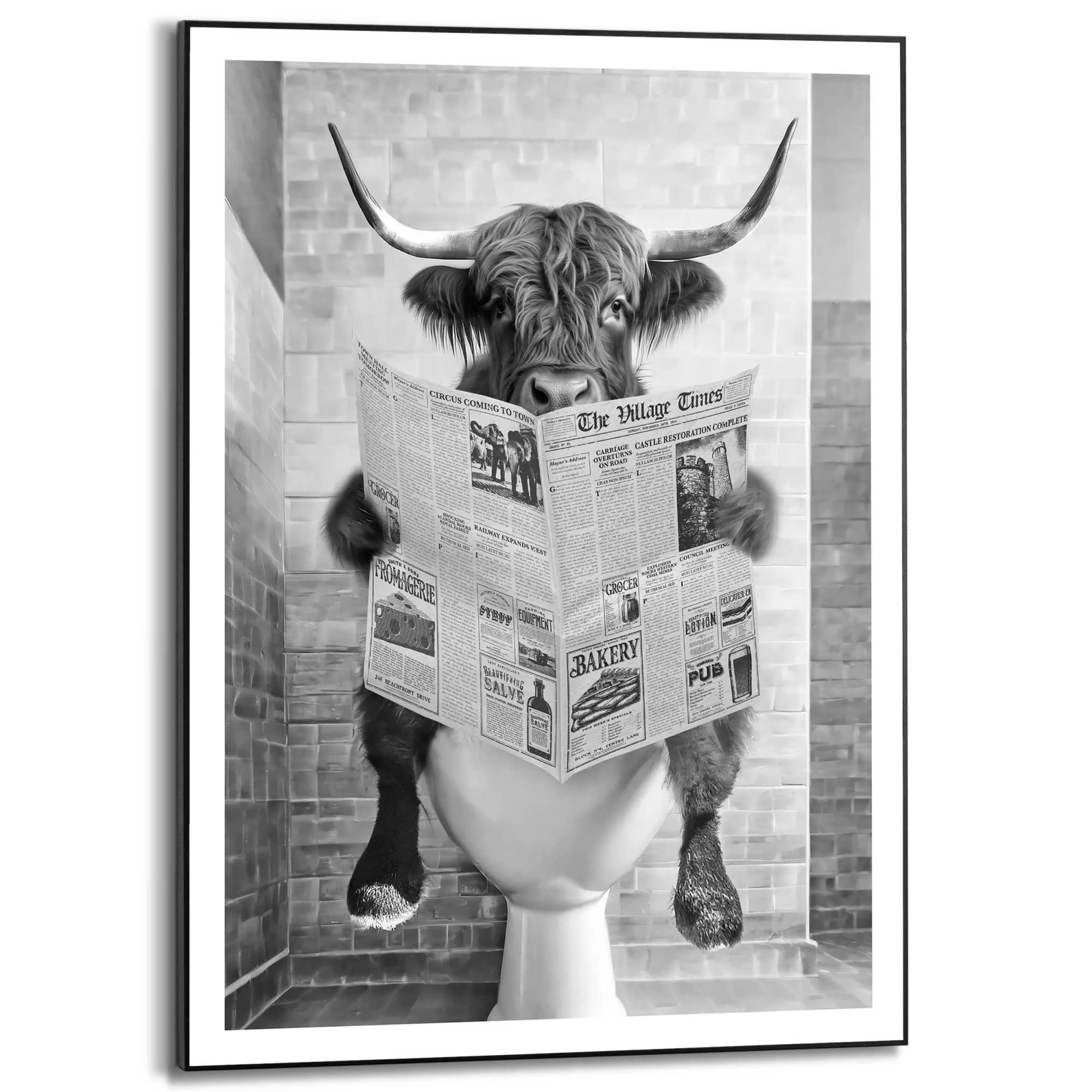 Wandbild 50 x 70 cm Highlander Toilet