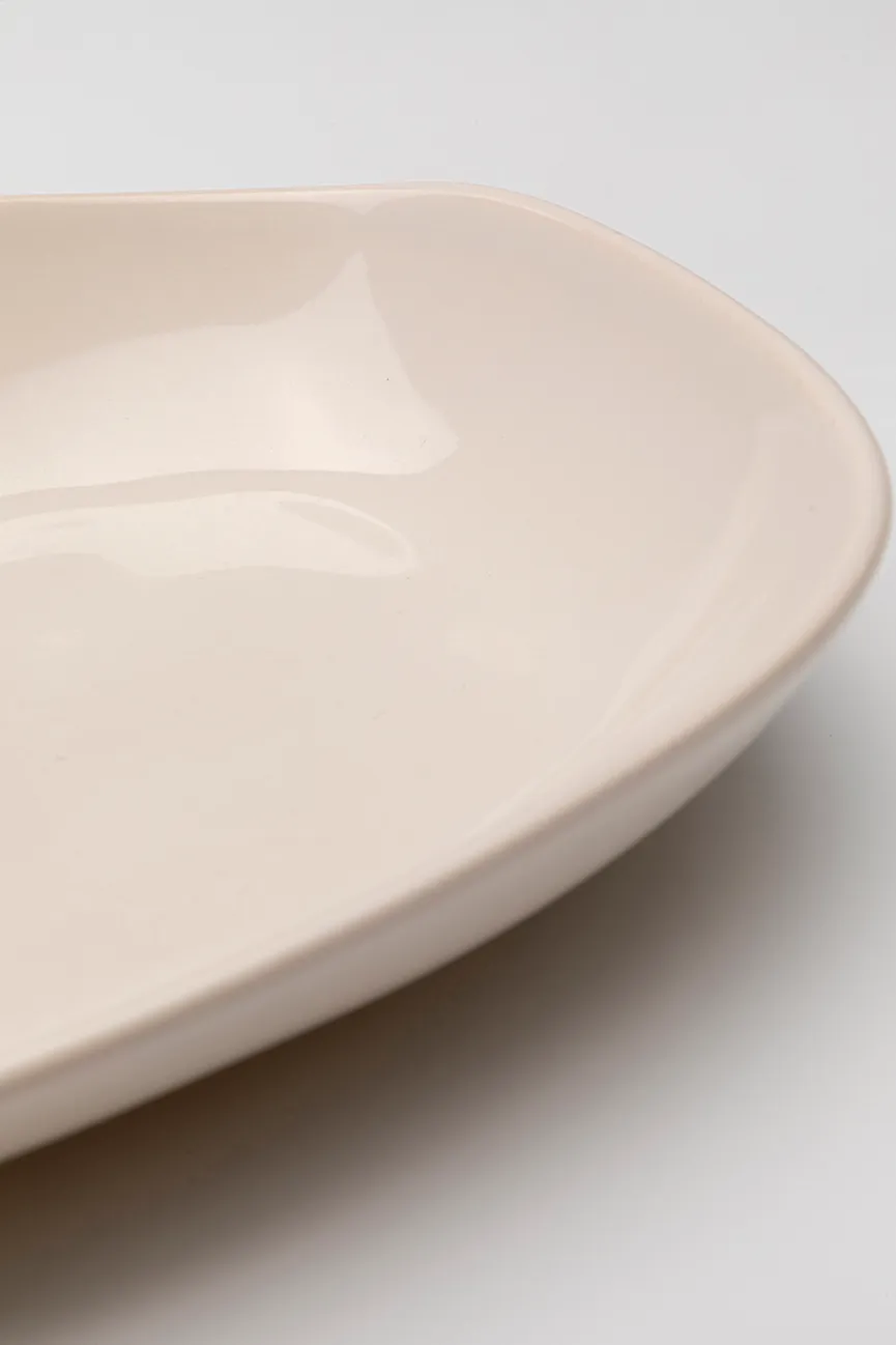 Servierplatte "Organic" creme detail