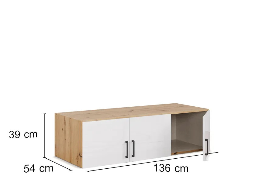 Aufsatzschrank 3T/H39/Hochglan detail