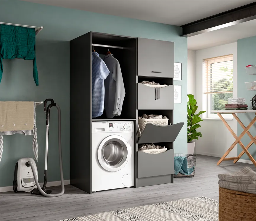 Waschmaschinenschrank detail
