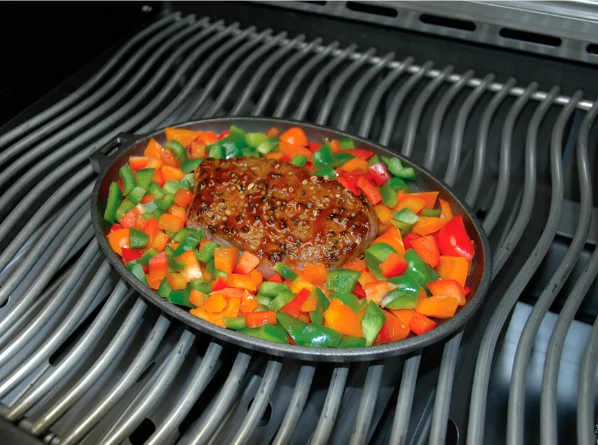 Gusseiserne Pfanne mit Unterse detail