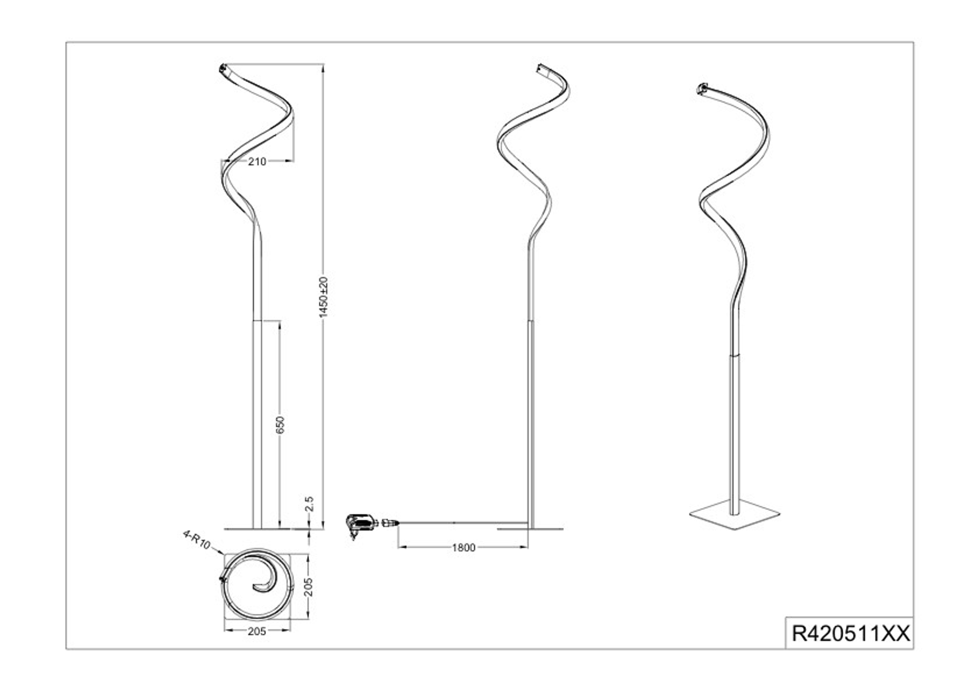 Stehleuchte "Course" detail