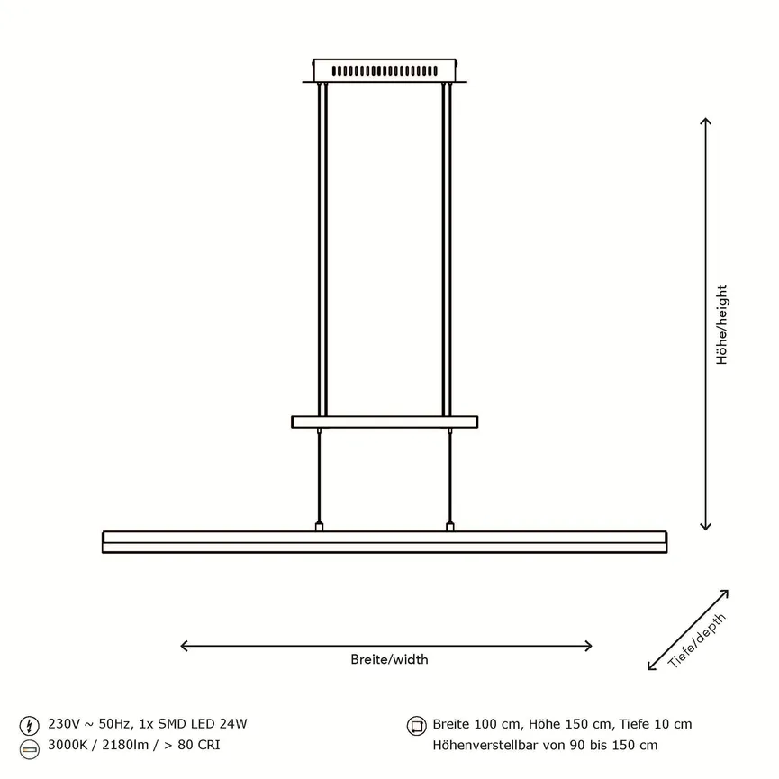 LED-Pendelleuchte detail
