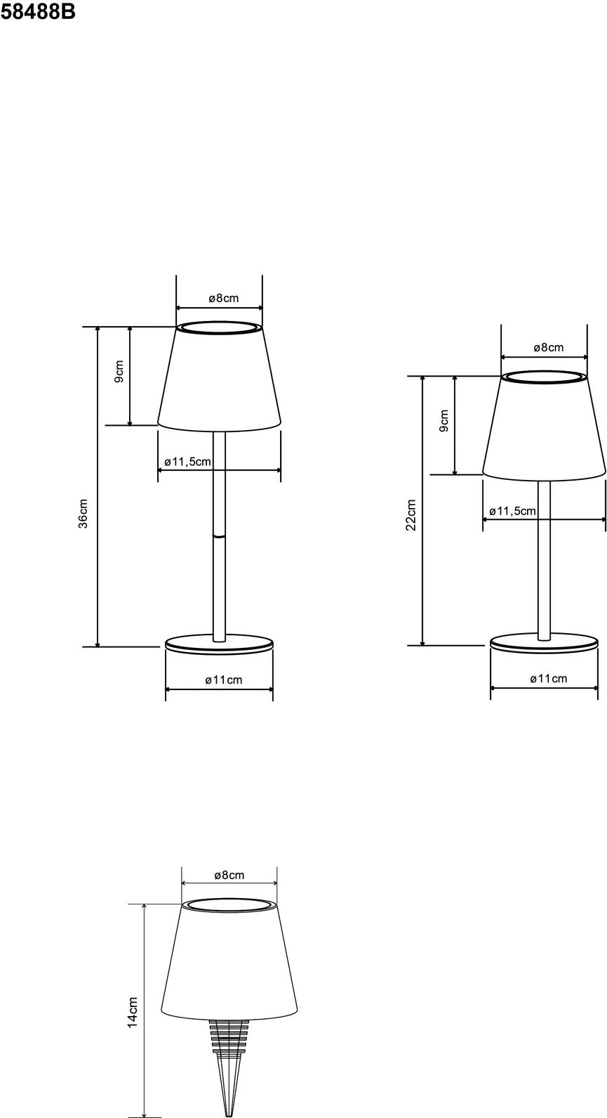 Akku-Tischleuchte "Vannie I" detail