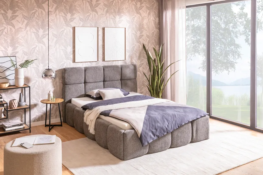 Polsterbett 140x200 cm milieu