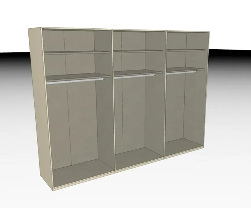 Schwebetürenschrank 3-trg. detail